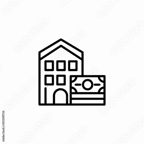 deposit for home icon sign vector