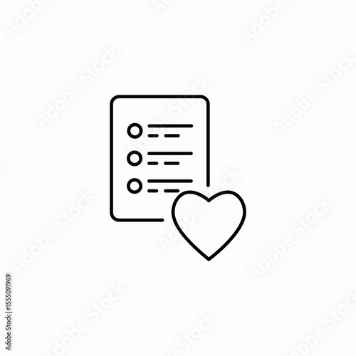 favorite checklist icon sign vector