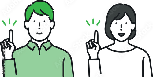 Men and women in plain clothes are emphasizing different things.