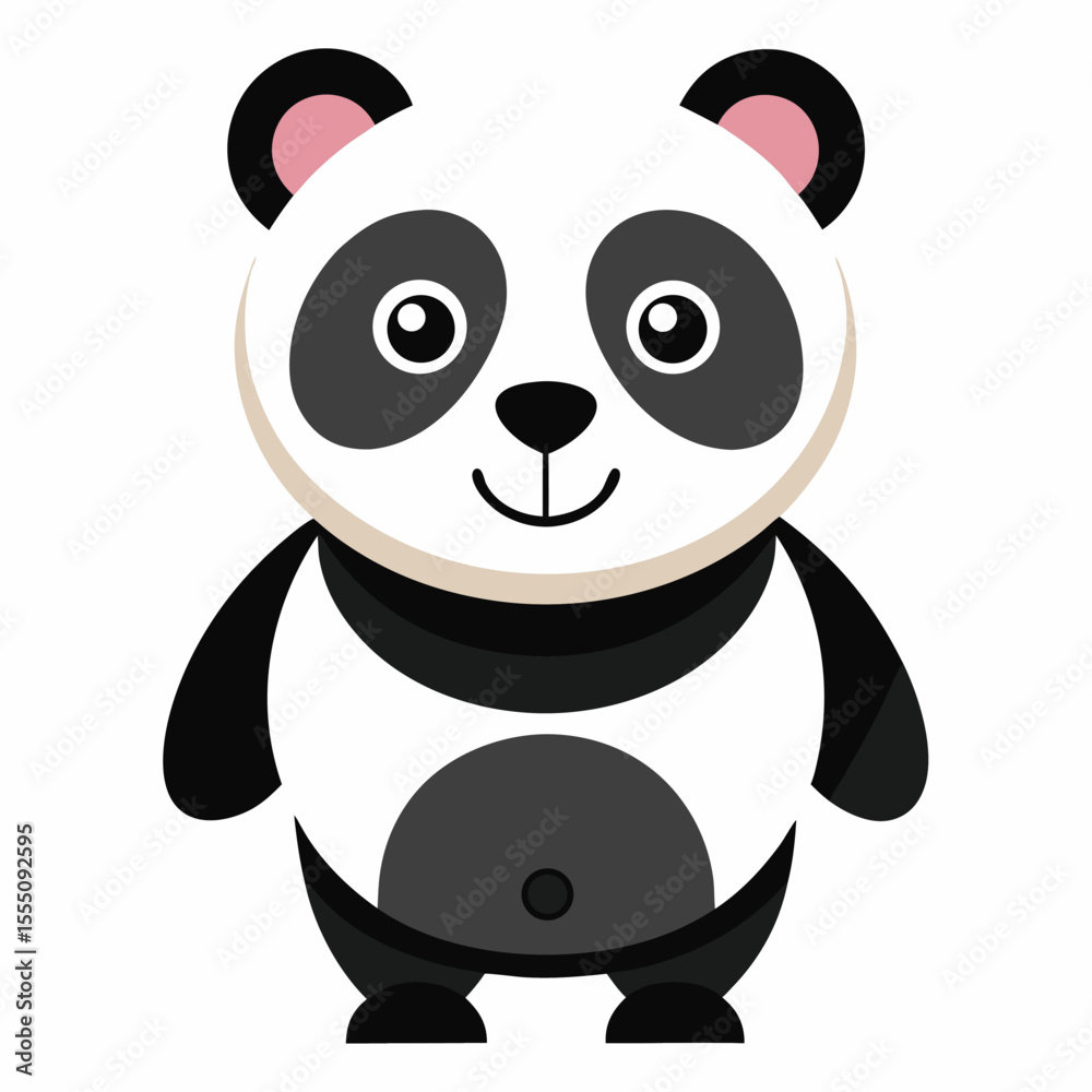 Naklejka premium panda vector image on white background