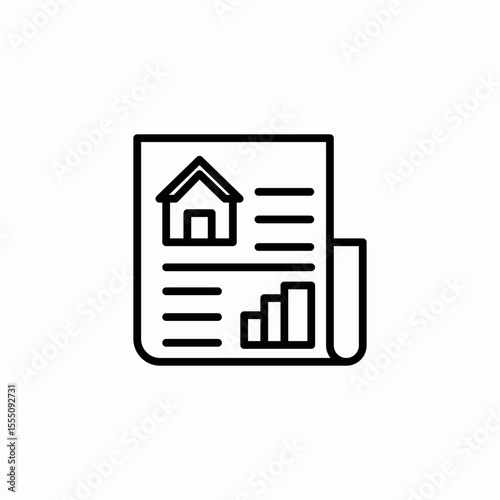 housing news icon sign vector