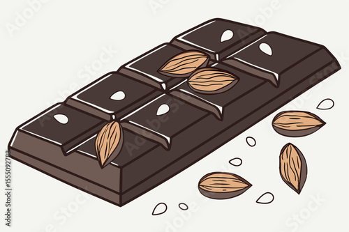 Rich, smooth dark chocolate bar loaded with crunchy almonds and a hint of sea salt indulgence