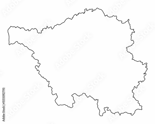Saarland outline map
