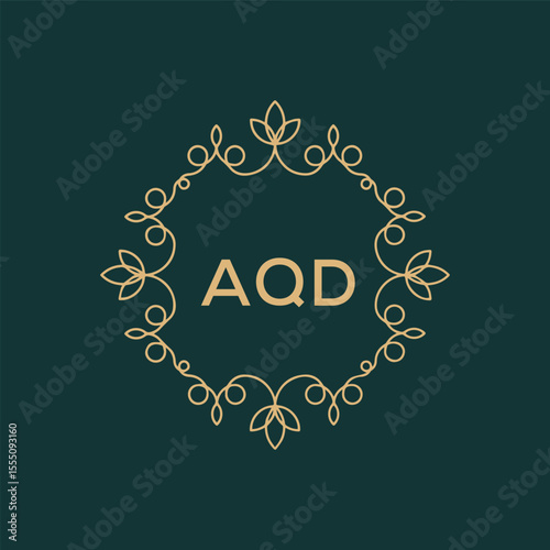 Letter AQD Logo Icon Design