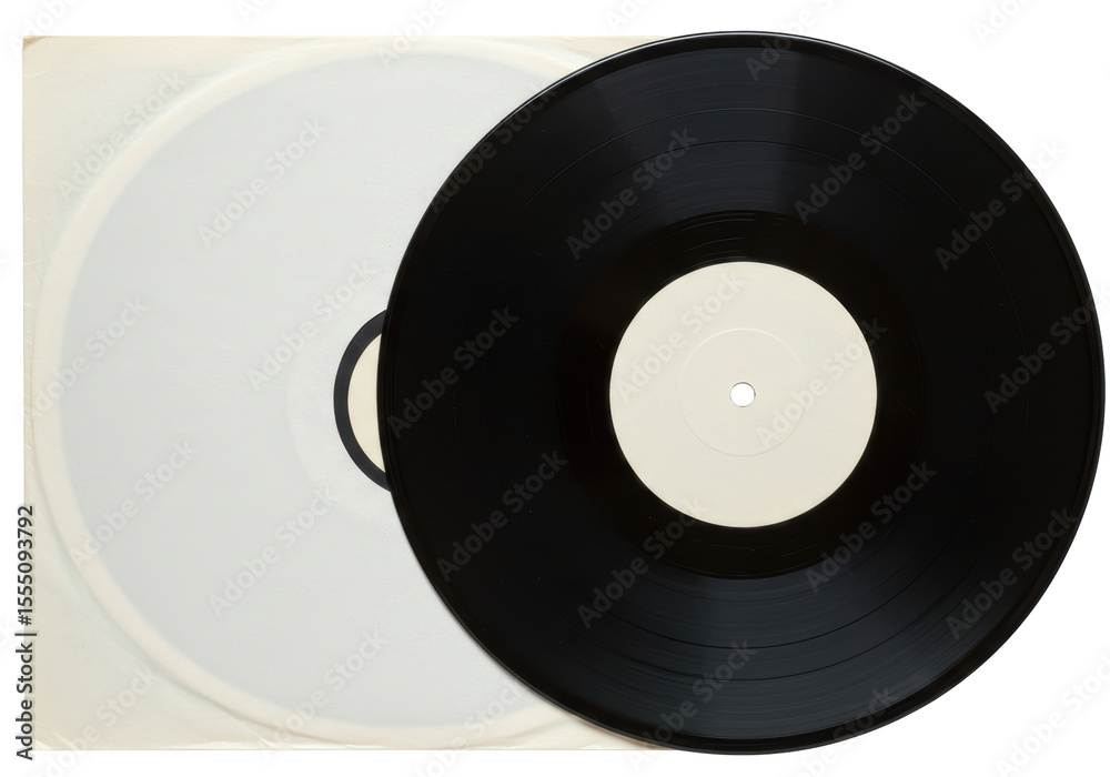 Obraz premium Isolated Vinyl Record and Sleeve Mockup