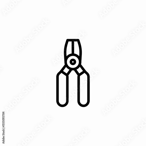 plier tool icon sign vector