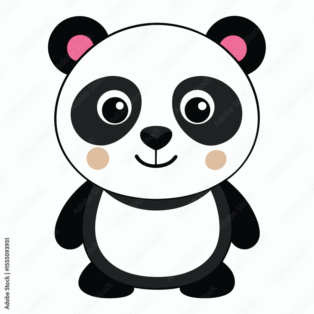 Fototapeta premium panda vector image on white background
