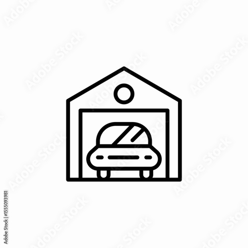 private garage icon sign vector