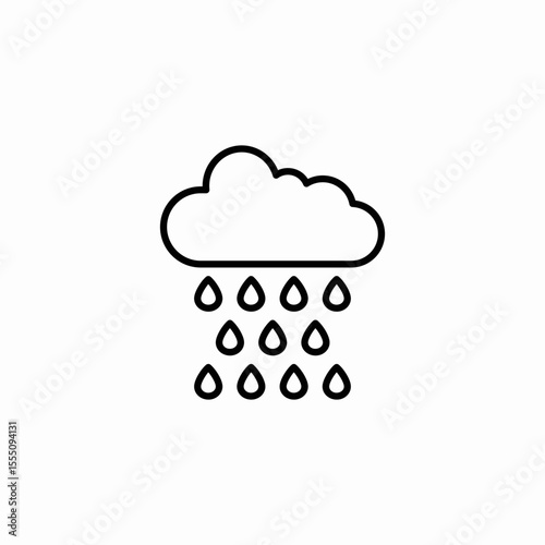 rain cloud icon sign vector