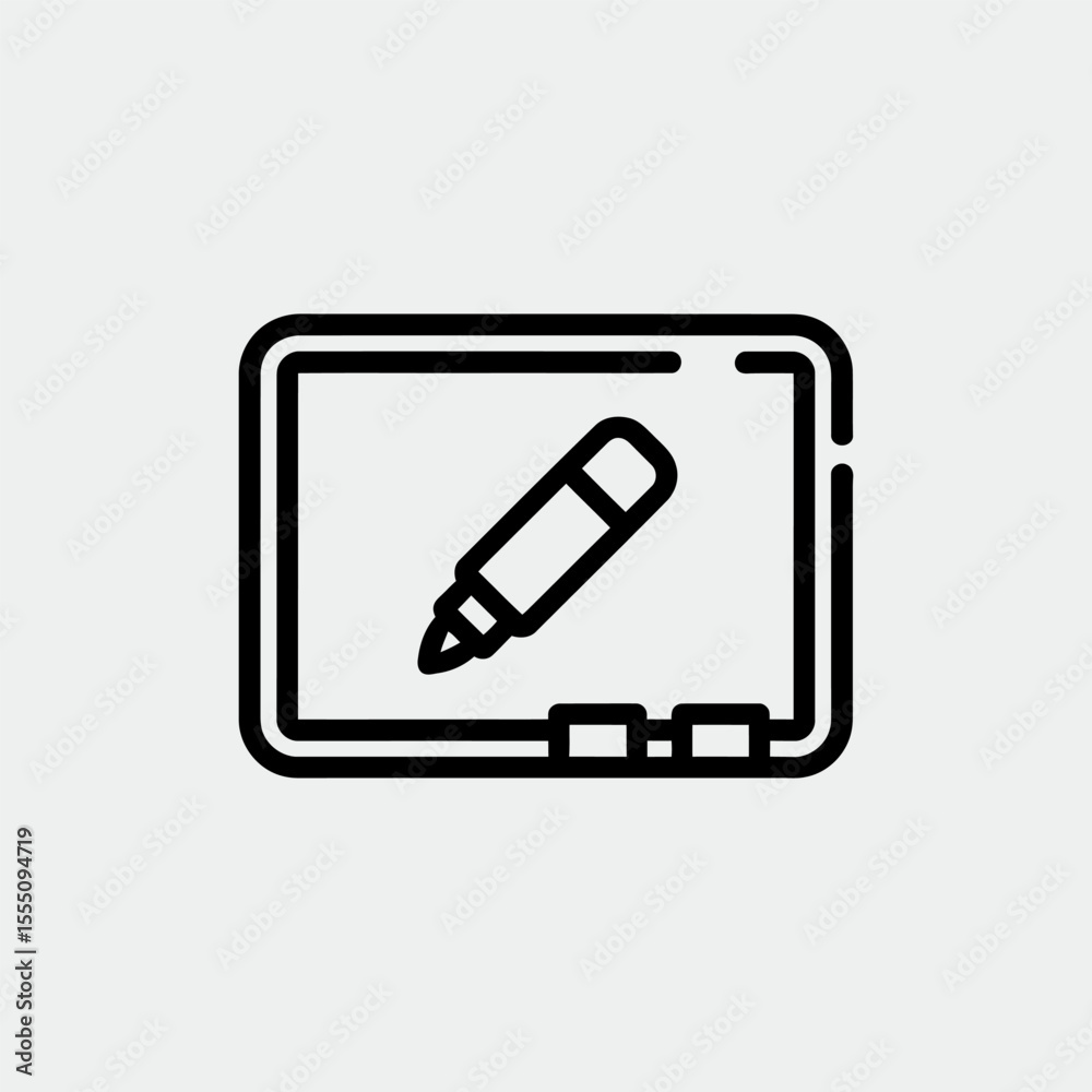 Blackboard icon vector illustration, Blackboard sign, Education and E-learning icon Blackboard icon vector illustration, Blackboard sign, Education and E-learning icon
