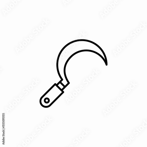 sickle tool icon sign vector