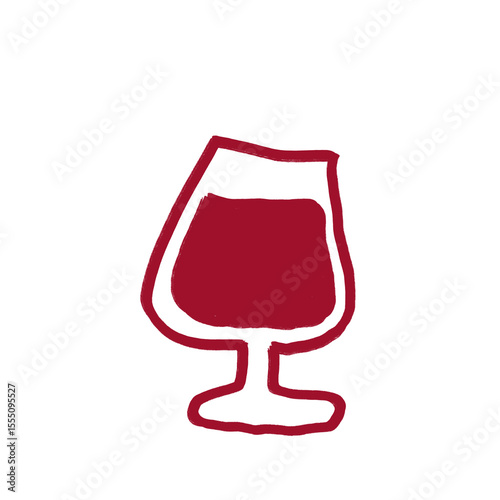 Wine drink icon PNG – Hand-drawn crayon wine glass doodle for dinner menu planning, restaurant chalkboard art, lunch specials & rustic bar decor