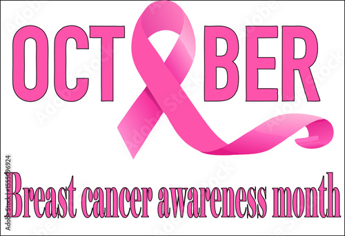 A vector of breast cancer awareness month template