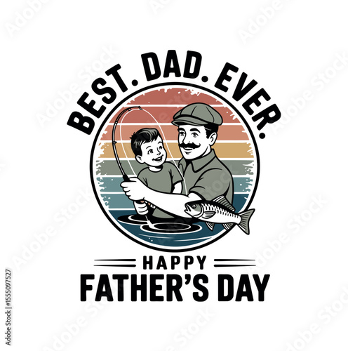Father’s Day Badge, Typography, and Gift Elements

