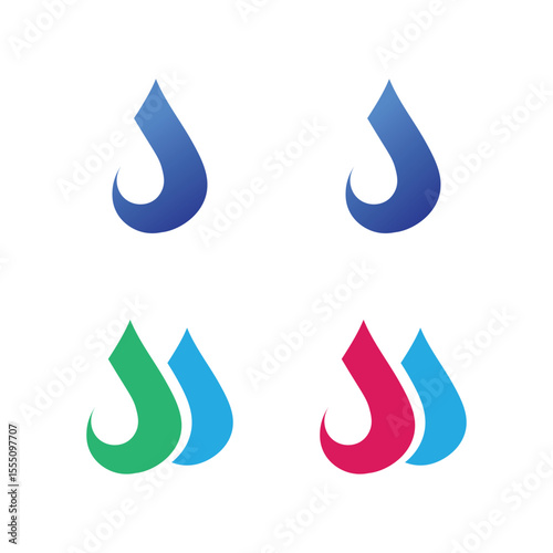 water and Waves beach logo and symbols template icons app