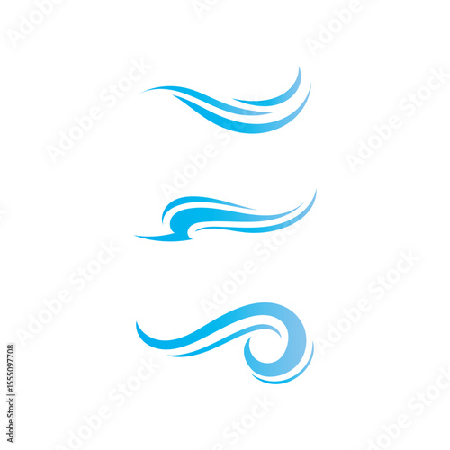 water and Waves beach logo and symbols template icons app