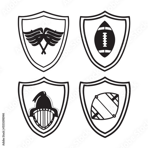 Shield Outline & Solid Icons Pack