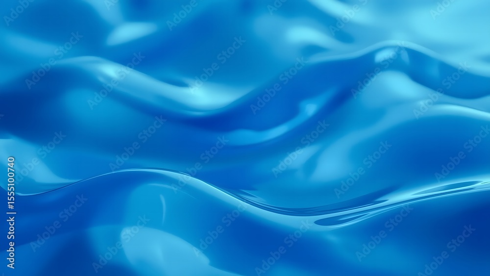 Obraz premium Abstract Blue Waves Background – Smooth and Fluid Liquid Texture