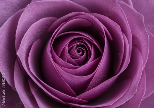 Close up of a vibrant purple rose with intricate petal details showcasing its delicate beauty and texture
