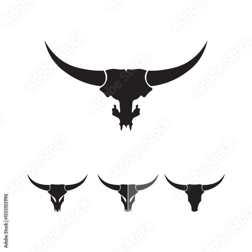 Bull horn logo and symbols template icons app