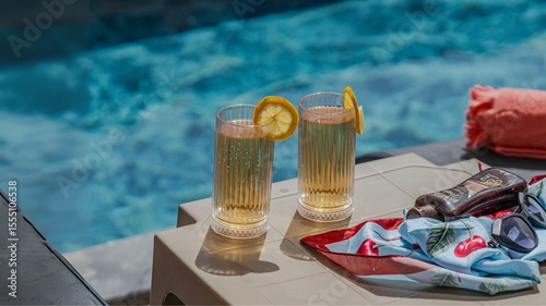 Drinks in the pool