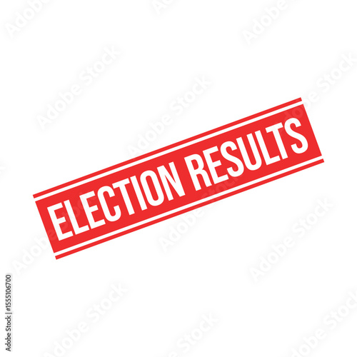 Election Results Letter Rubber Stamp Template