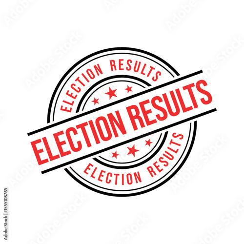 Election Results Letter Rubber Stamp Template