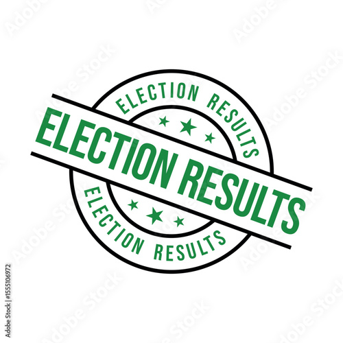 Election Results Letter Rubber Stamp Template