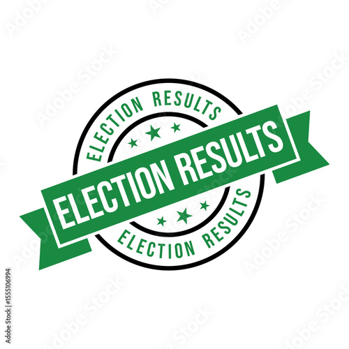 Election Results Letter Rubber Stamp Template