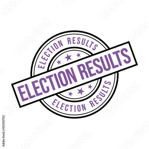 Election Results Letter Rubber Stamp Template