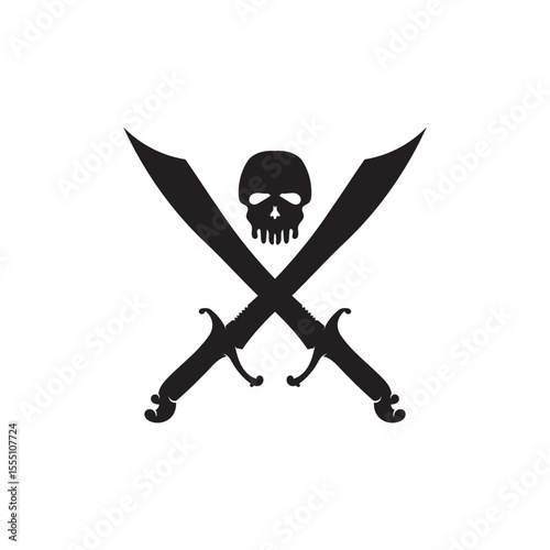 Cross swords icon flat. Simple vector symbol and bonus icon
