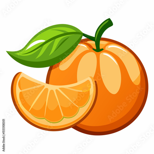 orange fruit isolated on white