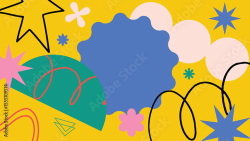 Doodle star splash background