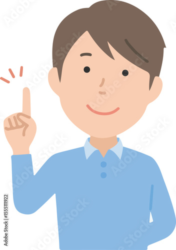 Male workers pointing