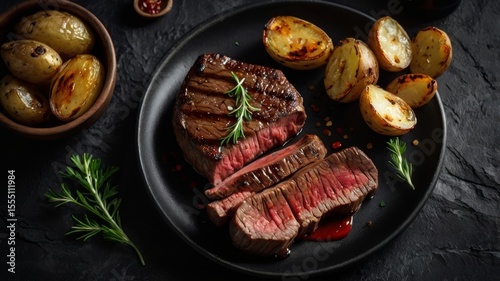 grilled meat with vegetables