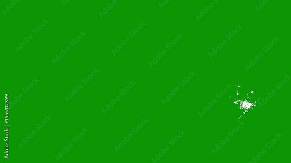 A green screen with white background and outline on it hole in the middle paint some spots animated chromakey background elements frame gesture figure illustration depth expression