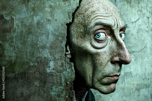Relaxation techniques. Mental disorder - jealousy: abstract image of health condition. Metaphorical jealousy feelings of a mental sickness. Coping with stress. Schizophrenia symptoms.
