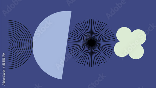 Blue geometric pop background