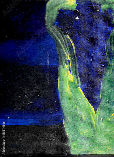 blue and green paint