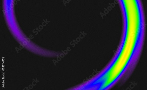 Vibrant rainbow grainy gradient swirl on textured dark background