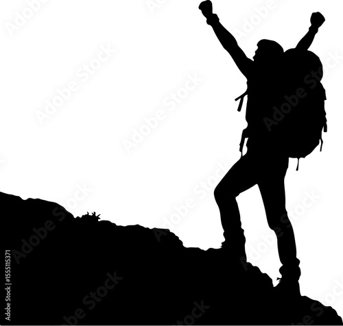 rock climber silhouette
