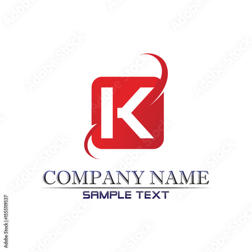 k letter k logo design and vector
