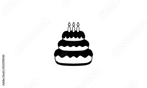 chocolate cake isolated on white
