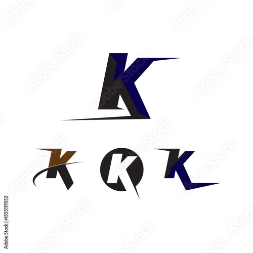 k letter k logo design and vector
