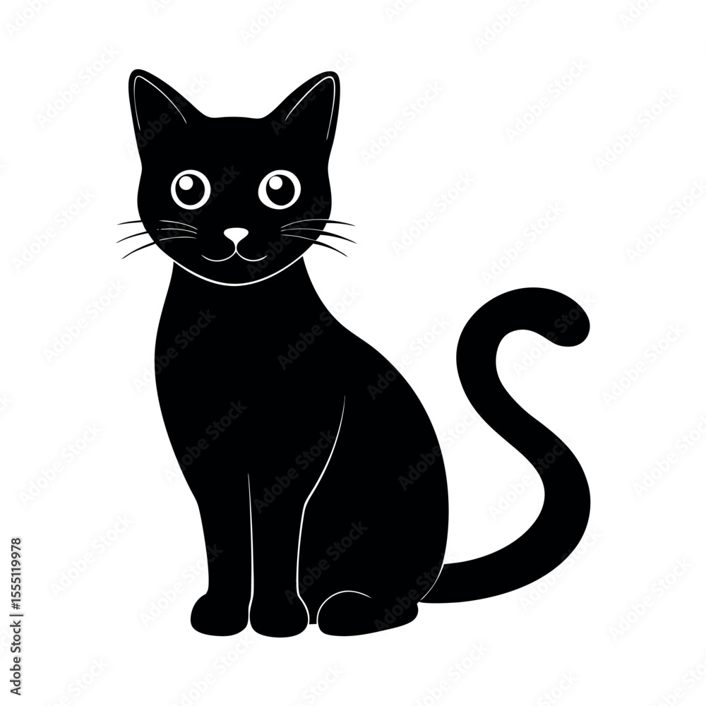 cute black cat silhouette animal icon cute black cat silhouette animal icon