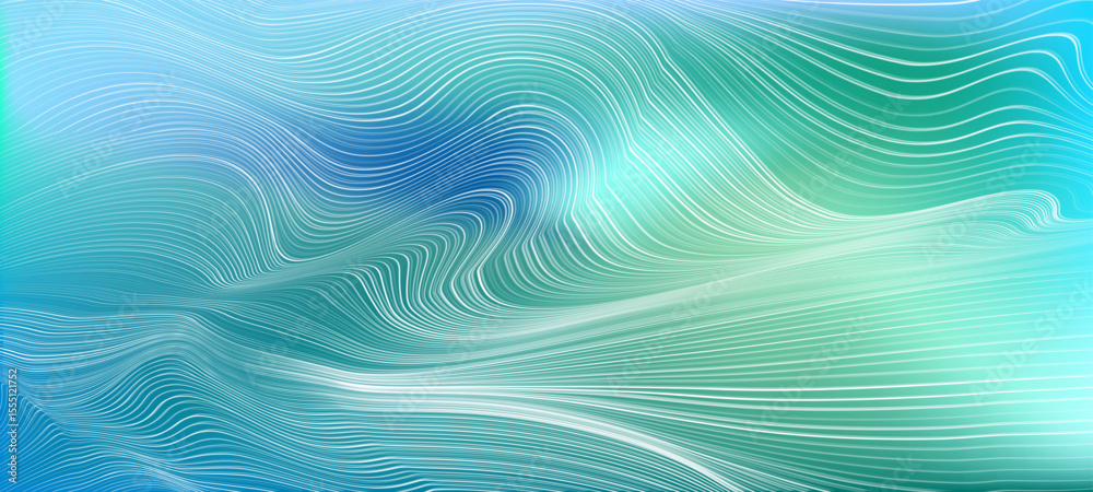 Abstract sea waves vector illustration with dynamic lines creating tranquil oceanic surface. Clean marine graphic for travel themes, water concept for environmental design. Ocean or sea waves.