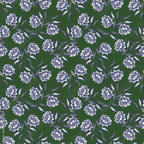 Seamless vector hand drawn pattern of blossoms and fresh branches. Floral contour background for textile or book covers, design, graphic art, printing and hobby, invitation
