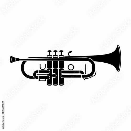 trumpet isolated on white