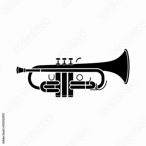 trumpet isolated on white