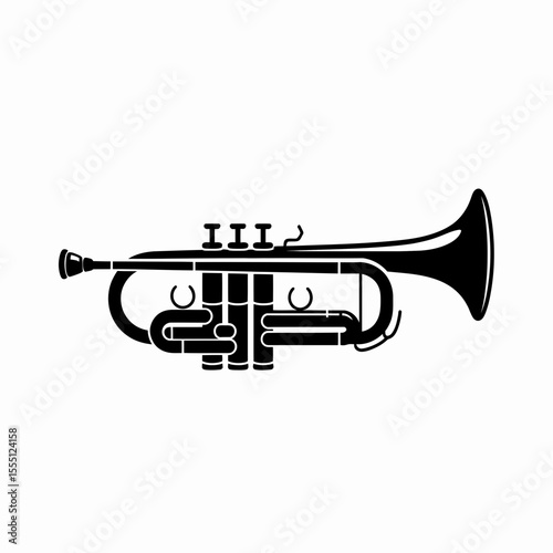 trumpet isolated on white